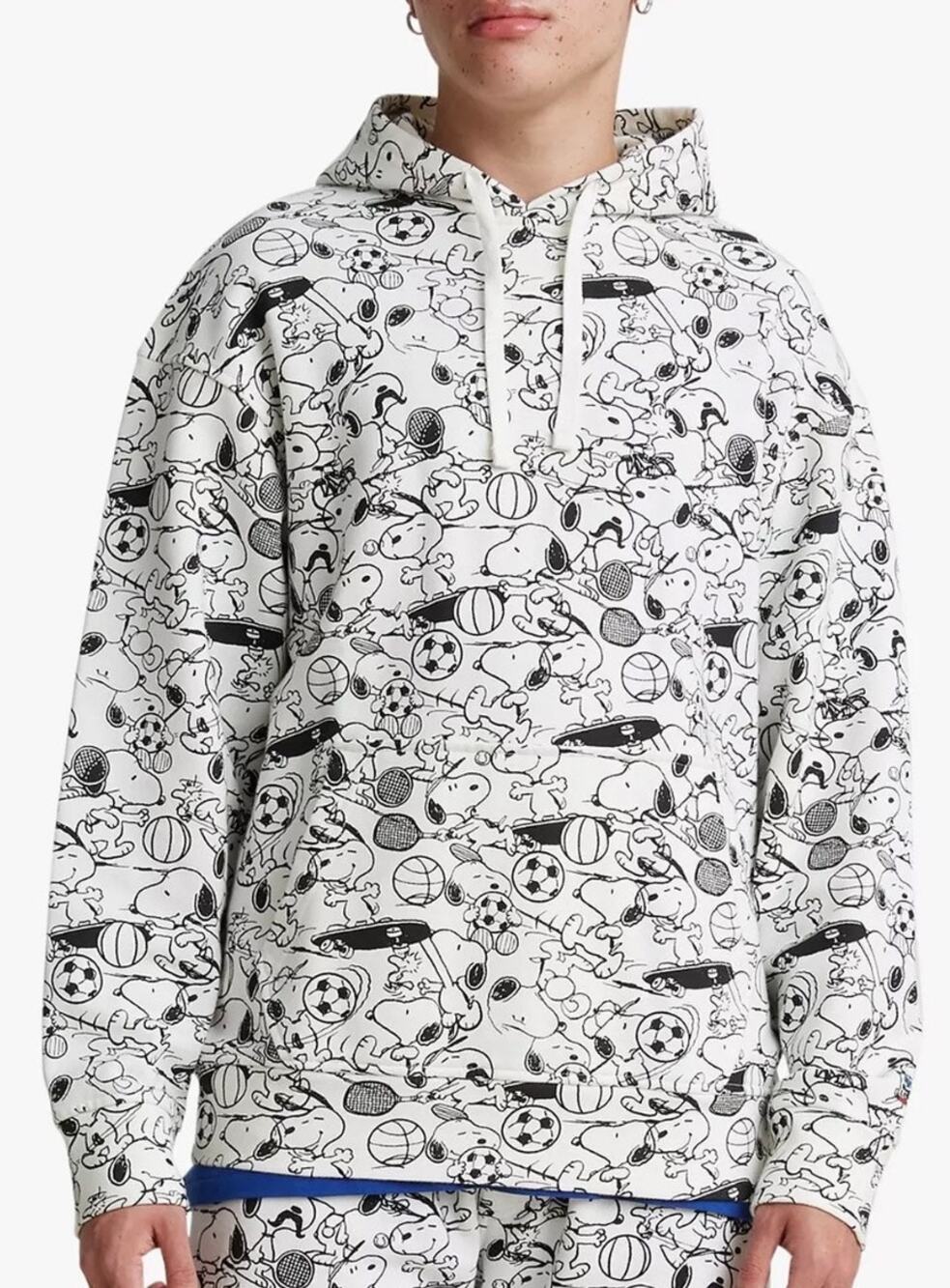 Levi's x Peanuts Snoopy All Over Print Relaxed Fit Hoodie White Black Men's  Med